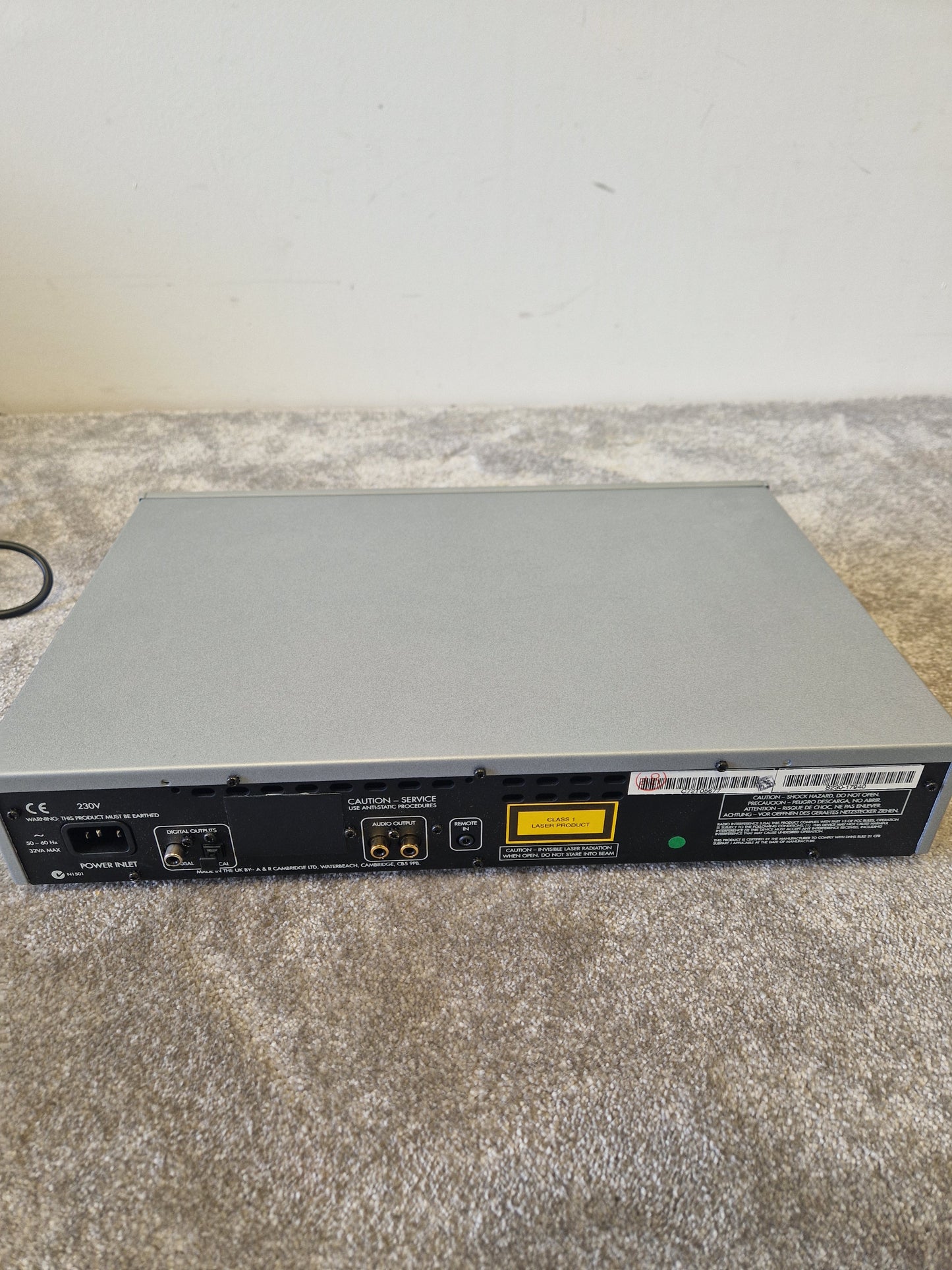 Arcam CD72 CD Player – 24-Bit Burr-Brown DAC, Optical/Coaxial Out – Excellent w/ Original Box