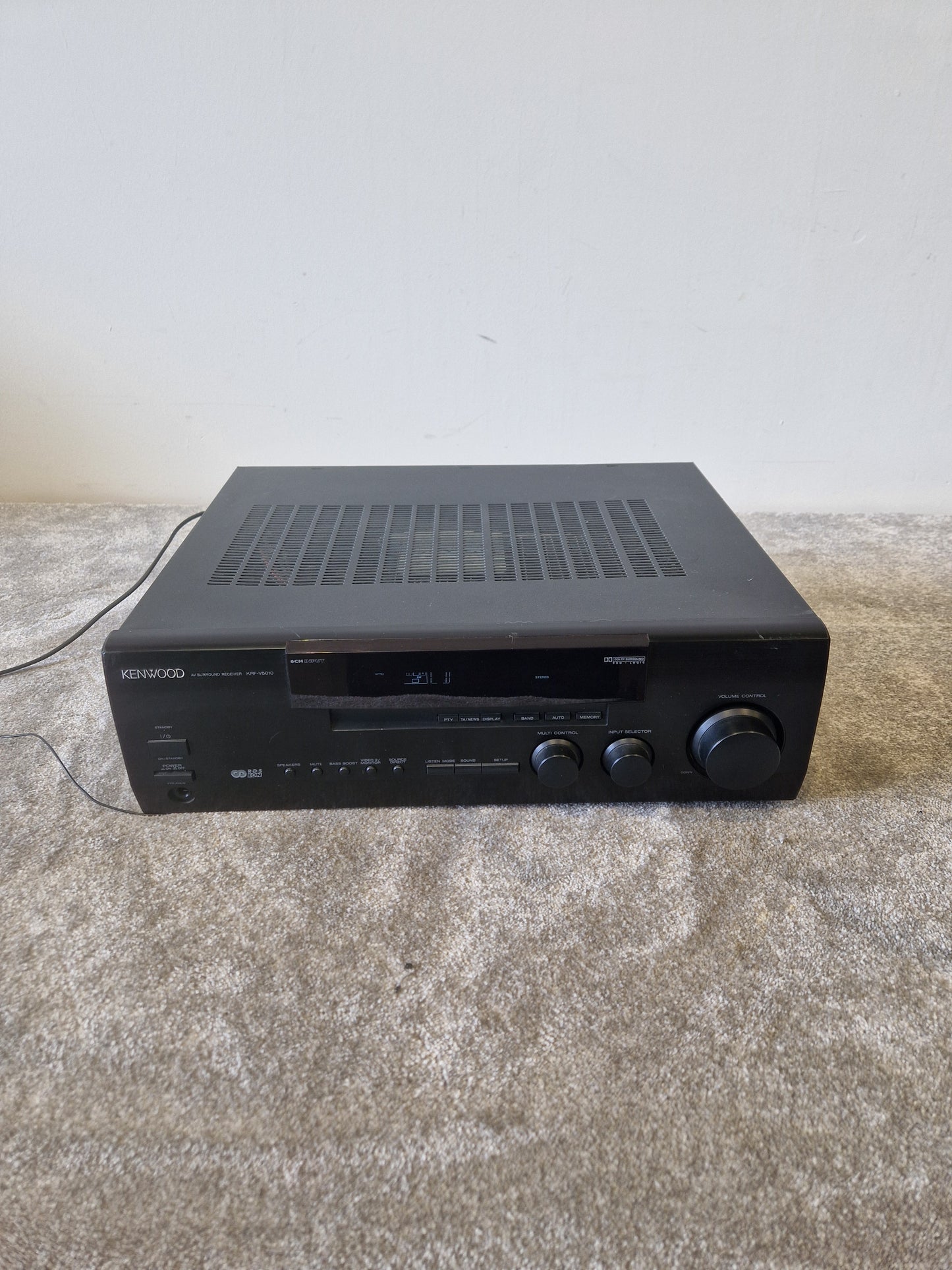 Kenwood KRF-V510 AV Receiver – Dolby Pro Logic, Multiple Inputs, 100W Per Channel – Fair
