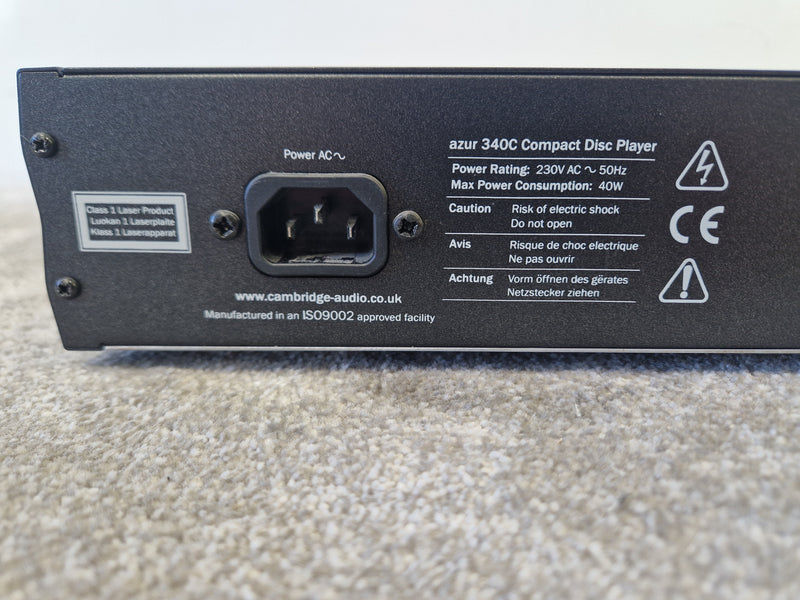 Cambridge Audio Azur 340C CD Player – Crystal DAC, British Hi-Fi Sound - Very Good - Image 7