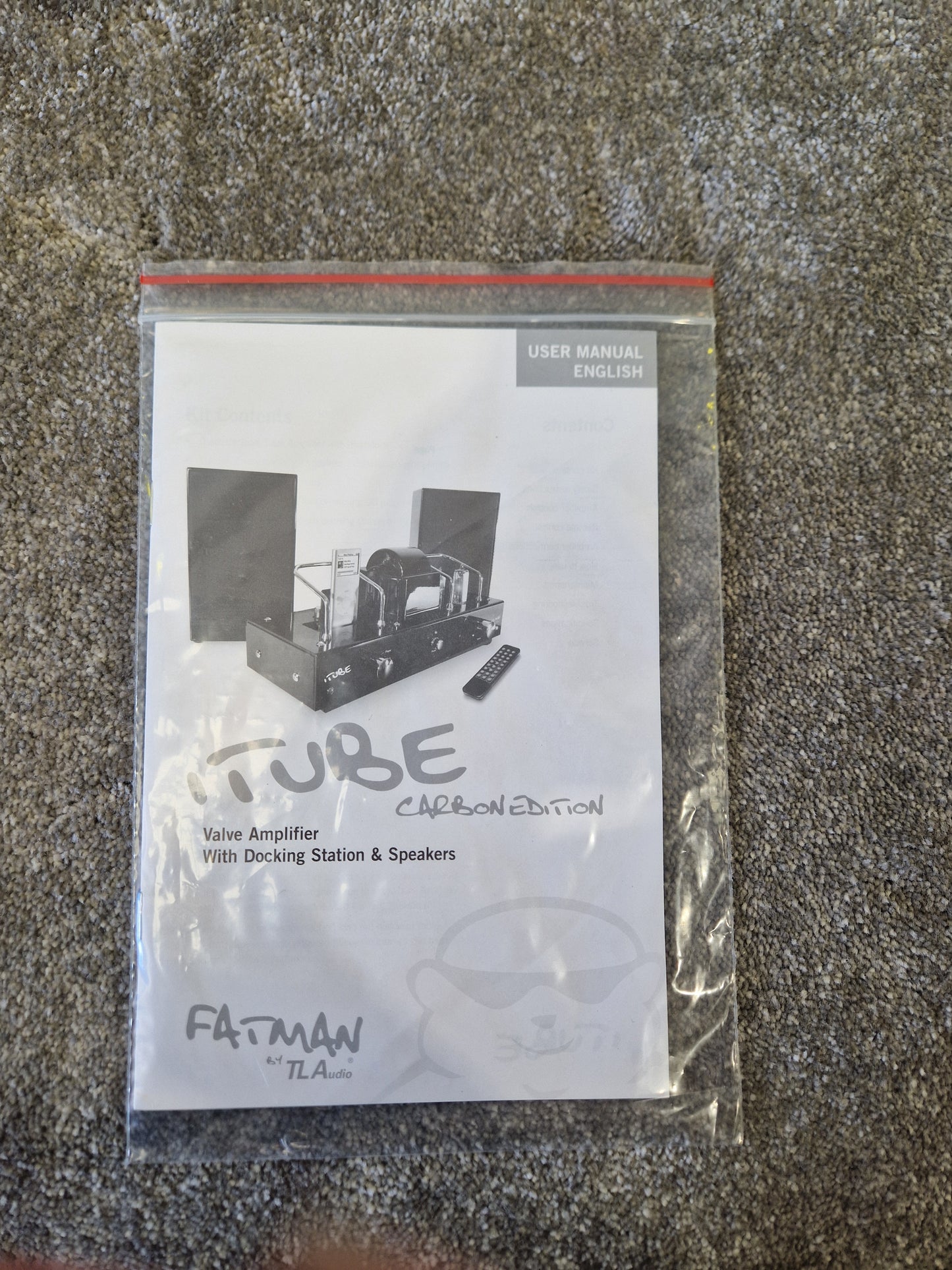 Fatman Carbon iTube Valve Amp with iPod Dock – Hybrid Tube Amplifier, Rich Analog Sound - Excellent w/ Original Box