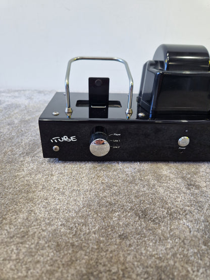 Fatman Carbon iTube Valve Amp with iPod Dock – Hybrid Tube Amplifier, Rich Analog Sound - Excellent w/ Original Box