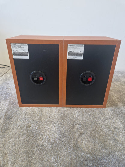 Sony SS-MB150H Pair of Maple Speakers – 120W Max, 5.25" HOP Woofer, Crisp, Compact Sound - Excellent w/ Original Box