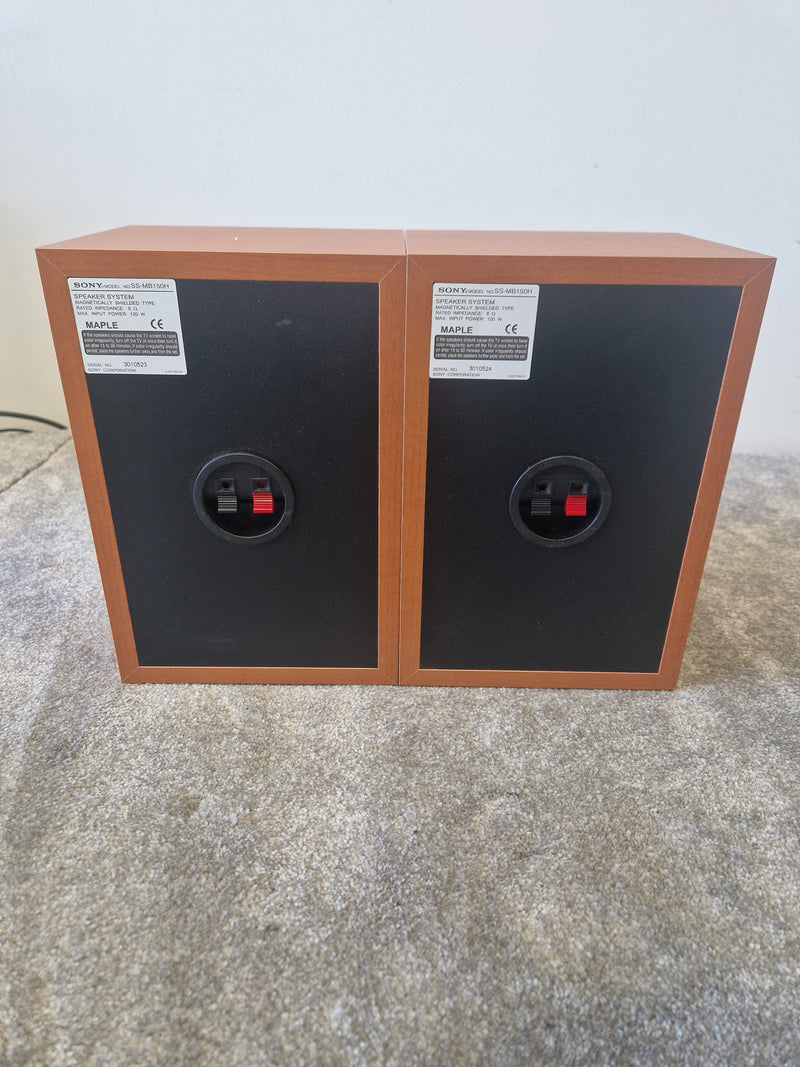 Sony SS-MB150H Pair of Maple Speakers - 120W Max, 5.25" HOP Woofer, Crisp, Compact Sound - Excellent w/ Original Box - image 2
