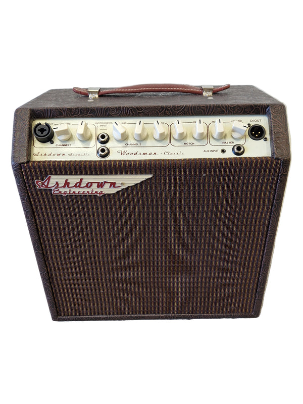 Ashdown Woodsman Classic 40W Acoustic Amp – 2-Channel Combo, Reverb, Notch Filter, DI Out – Excellent