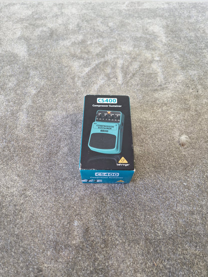 Behringer CS400 Compressor/Sustainer Pedal - Dynamic Control with Tone & Attack - Excellent w/Original Box