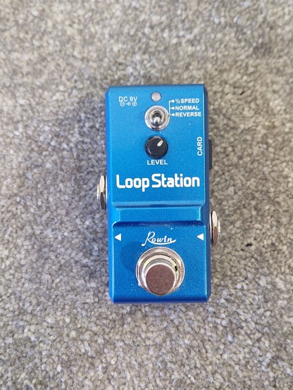 Rowin Nano Loop Station Mini Looper Pedal - 10-Min Recording with USB & Reverse Mode - Mint w/ Original Box