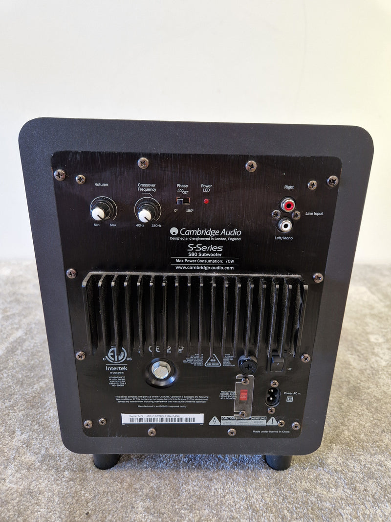 Cambridge Audio S80 Subwoofer - Compact Design - Very Good - Image 6