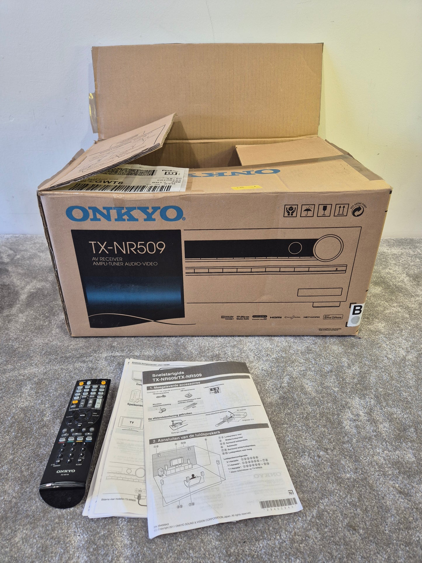 Onkyo TX-NR509 - Home Theater Receiver w/ Original Box