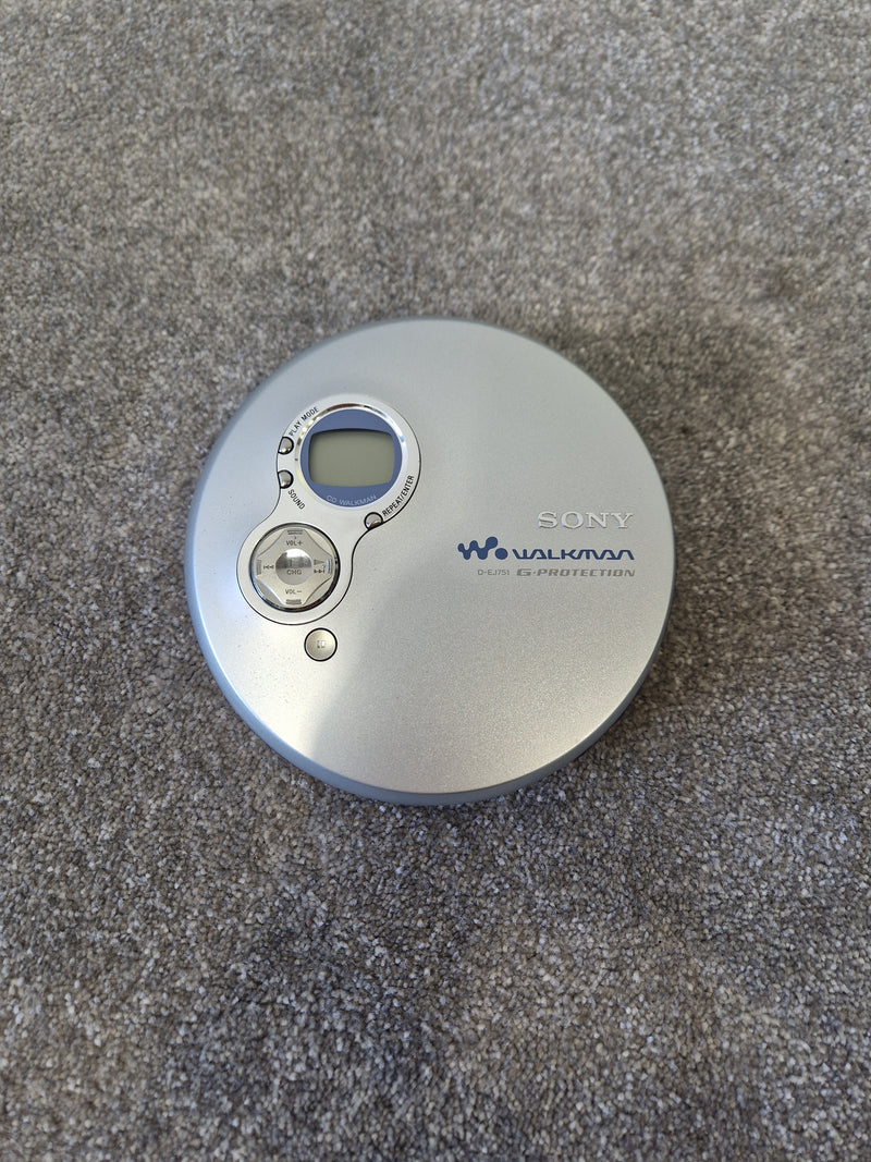 Sony Walkman D-EJ751 CD Player – G-Protection, , Digital Mega Bass – Very Good - Image 1