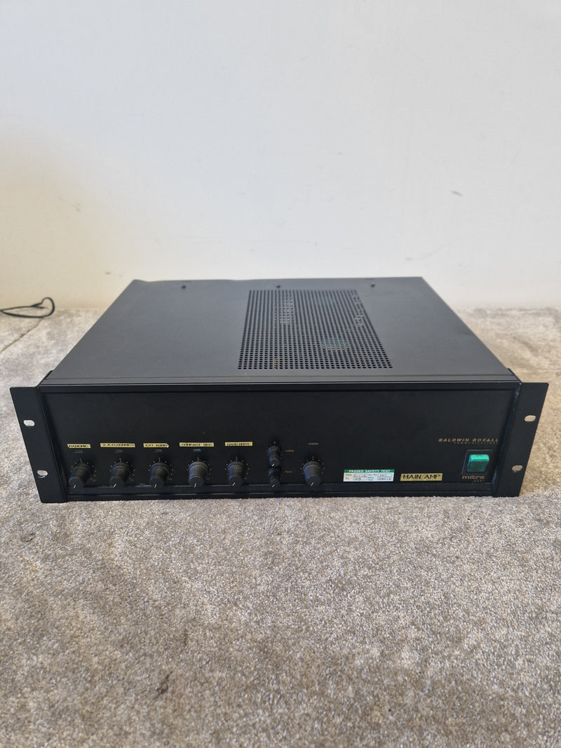 Baldwin Boxall Mitre 2000 Mixer Amplifier – 60W 100V Line, 4 Mic/Line Inputs, Alarm Tone - Good - Image 1