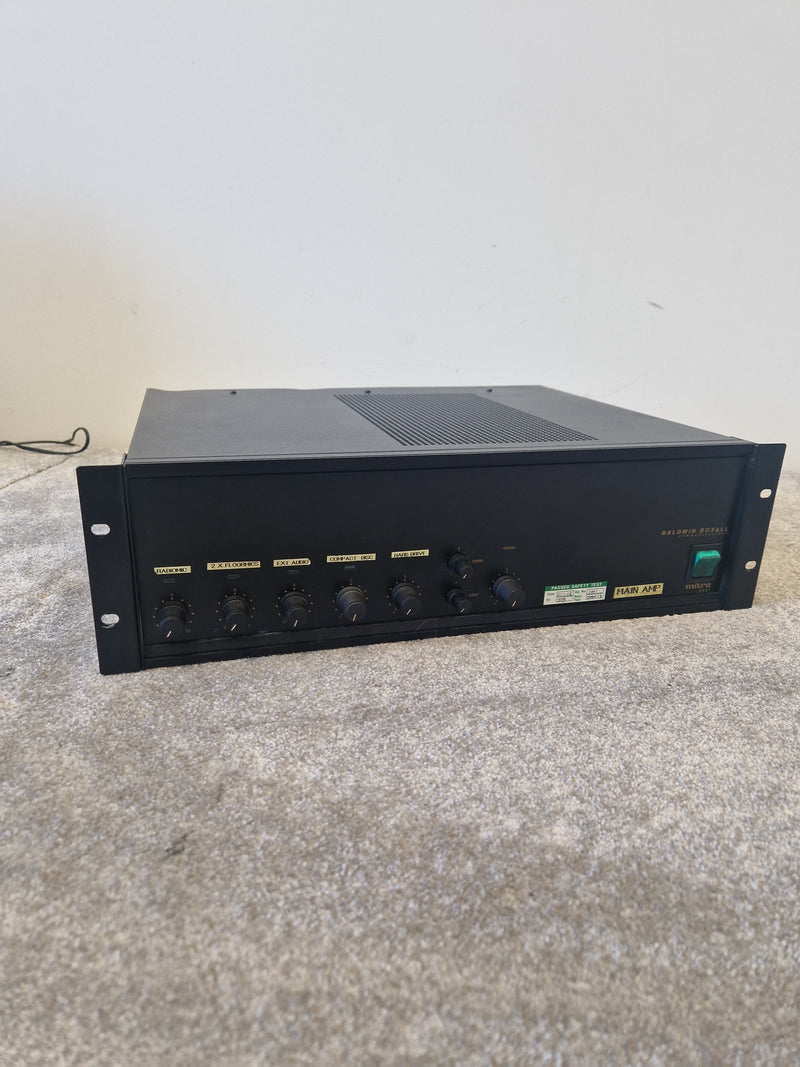 Baldwin Boxall Mitre 2000 Mixer Amplifier – 60W 100V Line, 4 Mic/Line Inputs, Alarm Tone - Good - Image 2