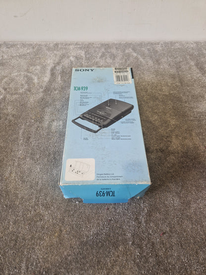 Sony TCM-939 Cassette Recorder-Cue And Review - Very Good w/ Original Box