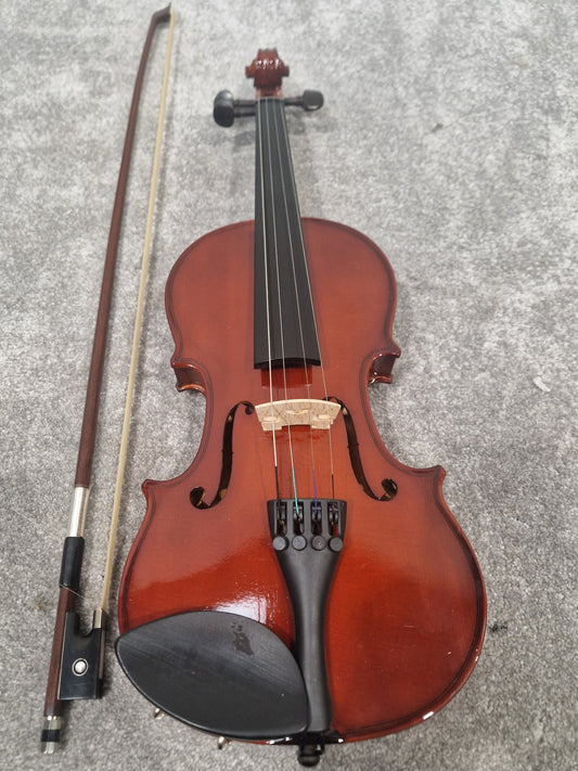 Allieri VL112 1/2 Size Violin – Student Instrument w/ Hard Case & Bow - Very Good