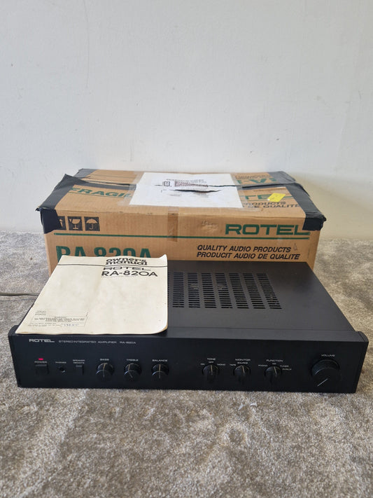 Rotel RA-820A Stereo Integrated Amplifier – Vintage Hi-Fi, 2x30W Output - Good w/ Box