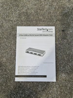 StarTech ICUSB2324 - 4 Port USB to RS232 Serial Adapter Hub - Black - Like New w/ Original Box, Cables, Driver CD, Manual - Image 8