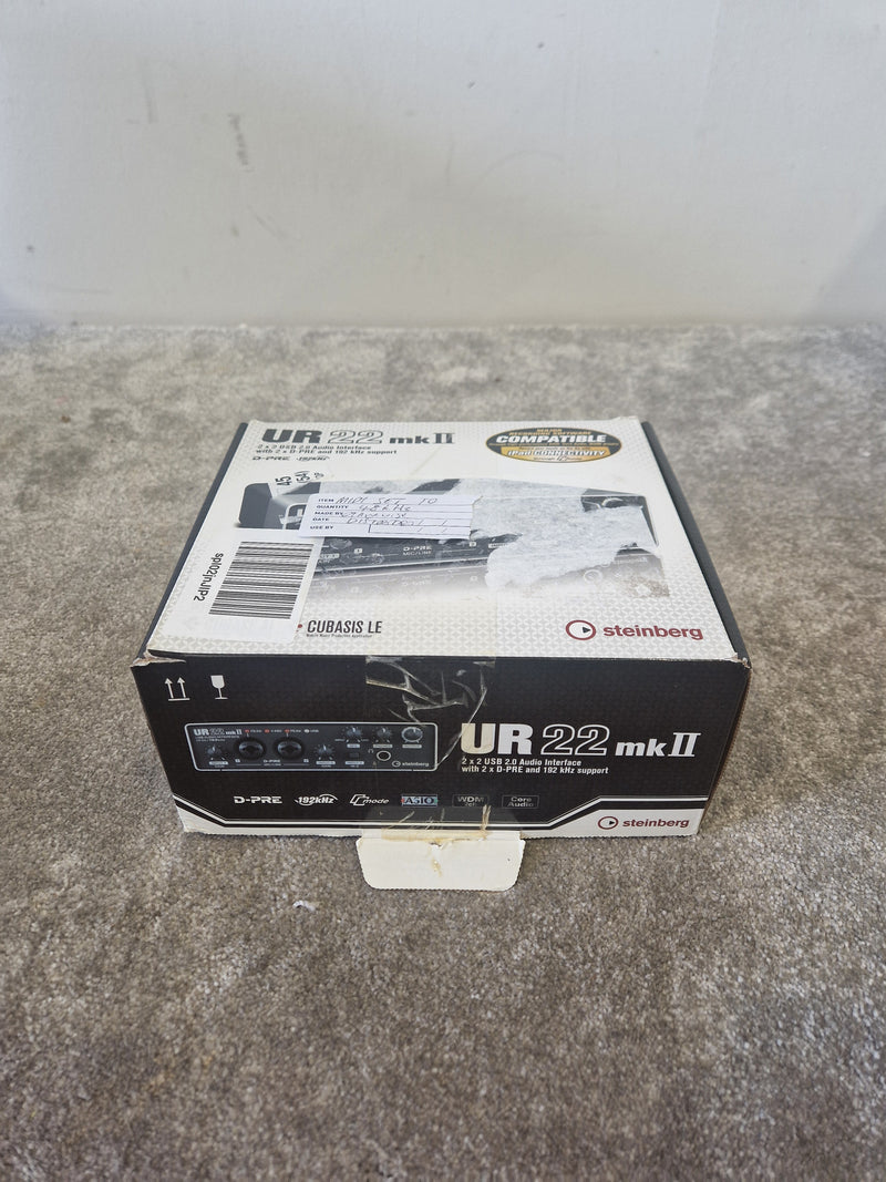 Steinberg UR22 MkII USB Audio Interface – 2x2 I/O, 24-bit/192kHz, MIDI, Original Box Included - Excellent - Image 2