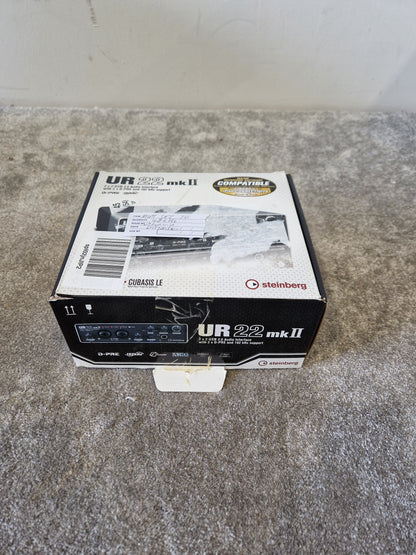 Steinberg UR22 MkII USB Audio Interface – 2x2 I/O, 24-bit/192kHz, MIDI, Original Box Included - Excellent