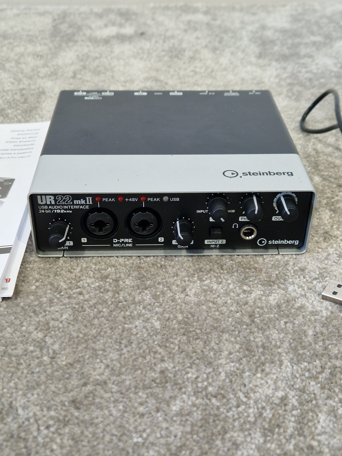 Steinberg UR22 MkII USB Audio Interface – 2x2 I/O, 24-bit/192kHz, MIDI, Original Box Included - Excellent