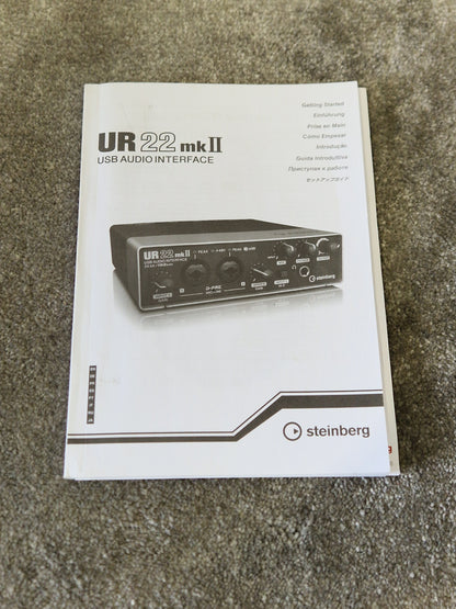 Steinberg UR22 MkII USB Audio Interface – 2x2 I/O, 24-bit/192kHz, MIDI, Original Box Included - Excellent