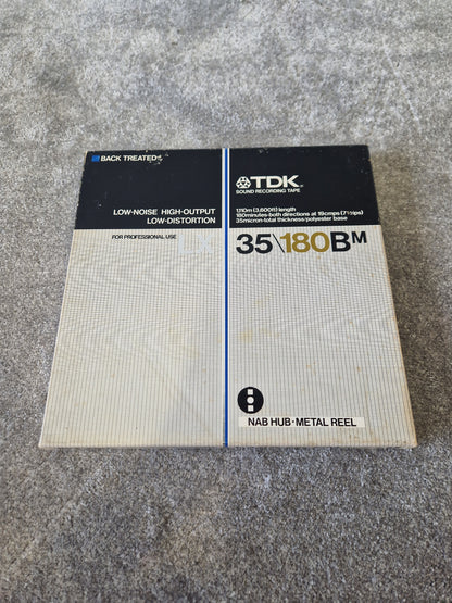 TDK LX 35/180BM Reel-to-Reel Tape – ¼″ x 3600ft, Back-Coated High Output - Good