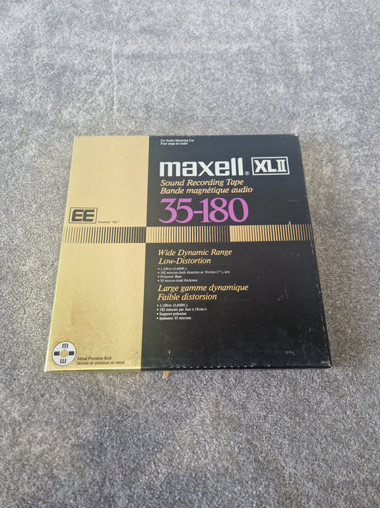 Maxell XL-II EE 35-180 Reel-to-Reel Tape – ¼″ x 3600ft, Extra Efficiency High Bias - Good