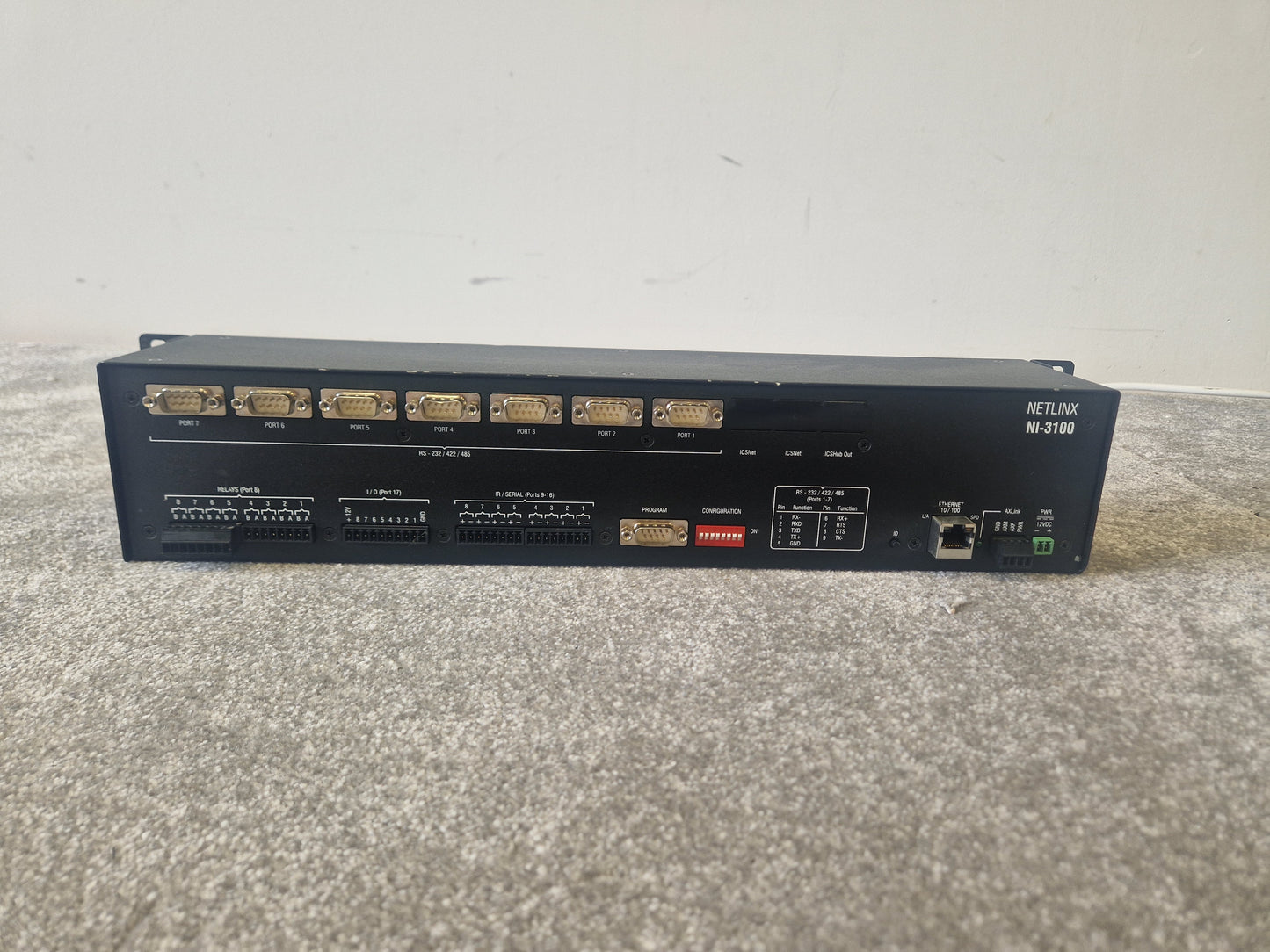 AMX NI-3100 NetLinx Integrated Controller – RS-232/IR/Relay I/O, Ethernet, Rackmount - Good