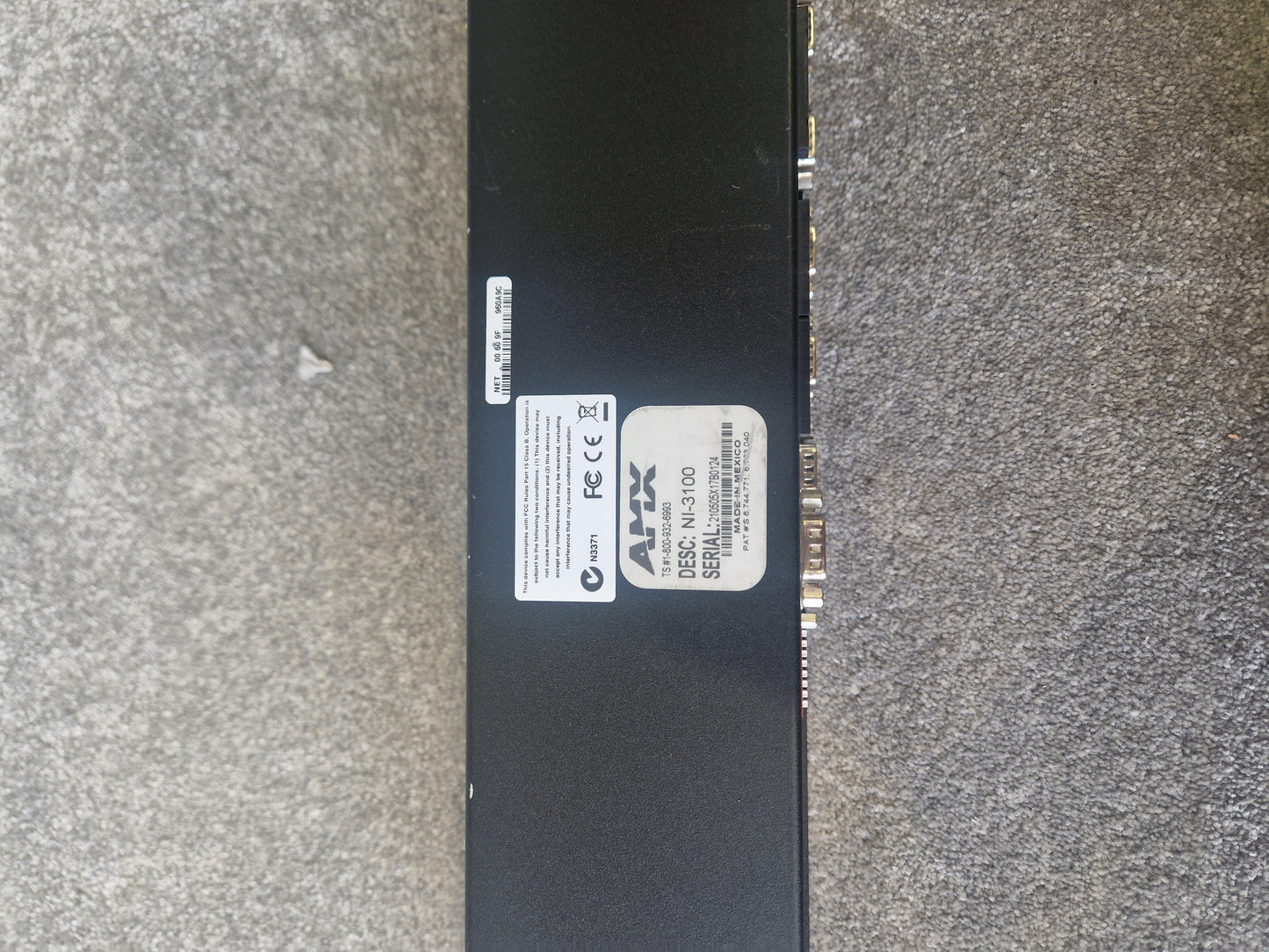 AMX NI-3100 NetLinx Integrated Controller – RS-232/IR/Relay I/O, Ethernet, Rackmount - Good