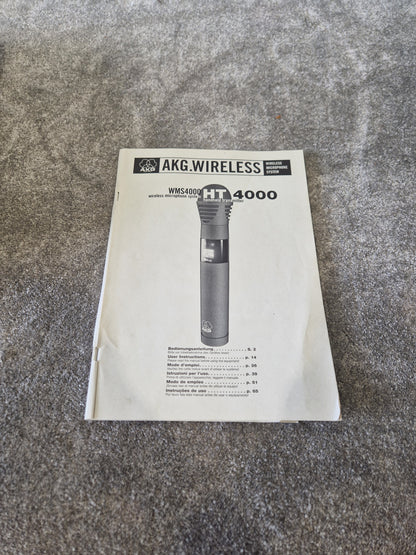 AKG SR 4000 Wireless Receiver – WMS 400 Series UHF Diversity System 835-865MHz - Very Good w/ original box