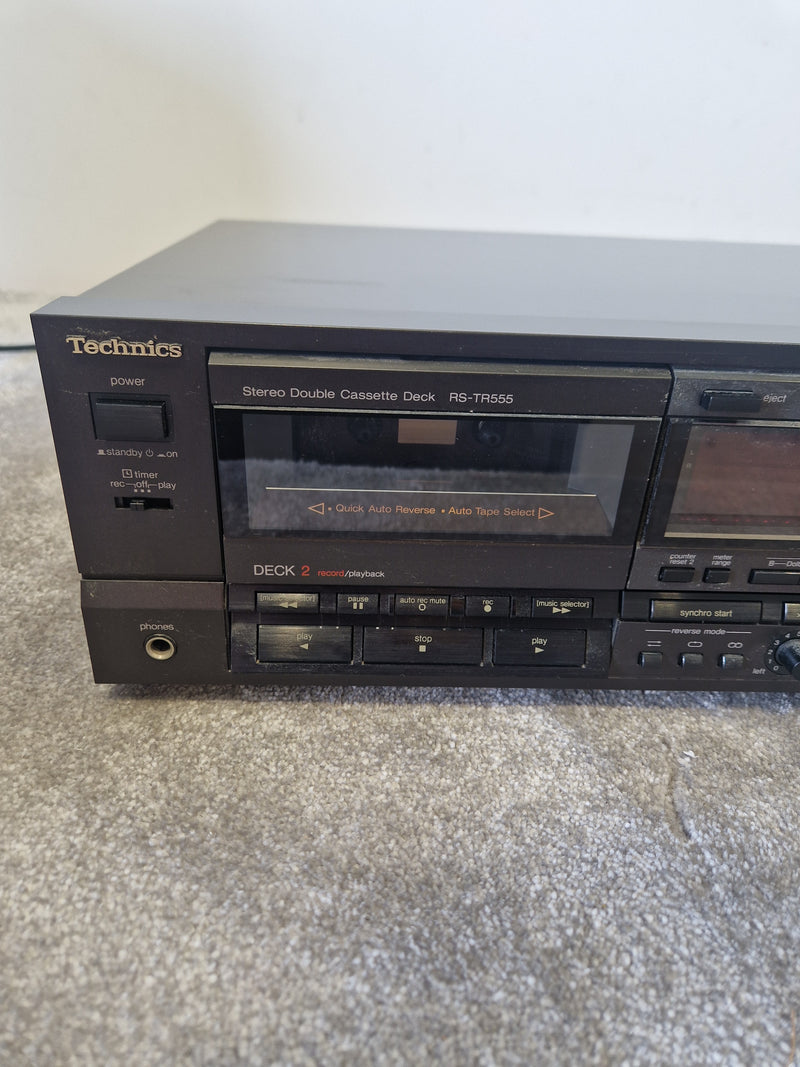 Technics RS-TR555 - Dual Cassette Deck - Spares or Repair w/ Power Supply - Image 4
