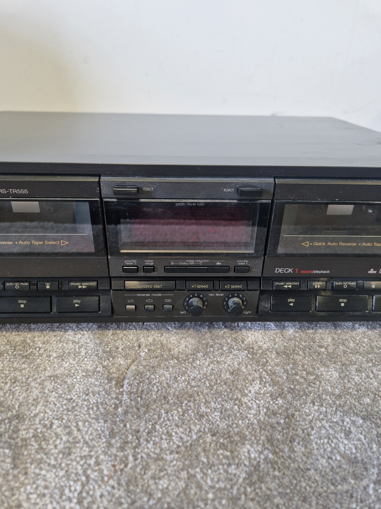 Technics RS-TR555 Dual Cassette Deck – Auto Reverse, Dolby HX Pro - Excellent