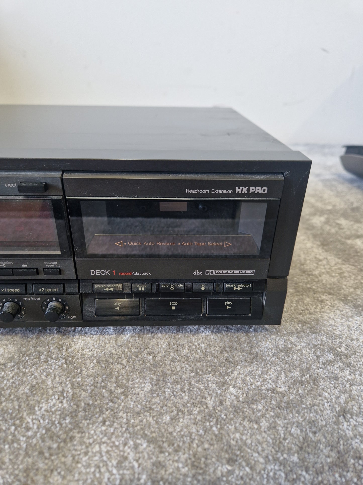 Technics RS-TR555 Dual Cassette Deck – Auto Reverse, Dolby HX Pro - Excellent