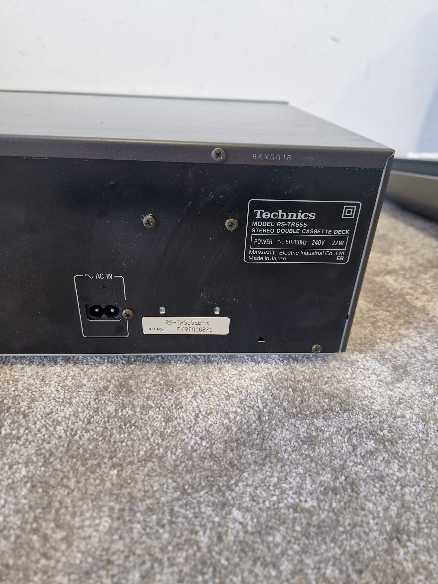 Technics RS-TR555 Dual Cassette Deck – Auto Reverse, Dolby HX Pro - Excellent