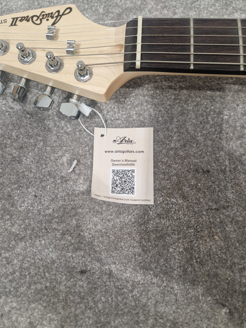 Aria Pro II STG-004 Electric Guitar – SSH Pickup Layout & Maple Neck – Mint - Image 10
