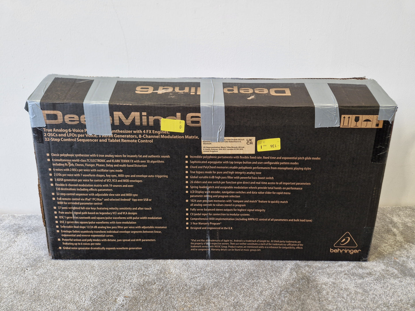 Behringer DeepMind 6 Synthesizer – 6-Voice Analog Polyphony  – Mint w/ Original Box