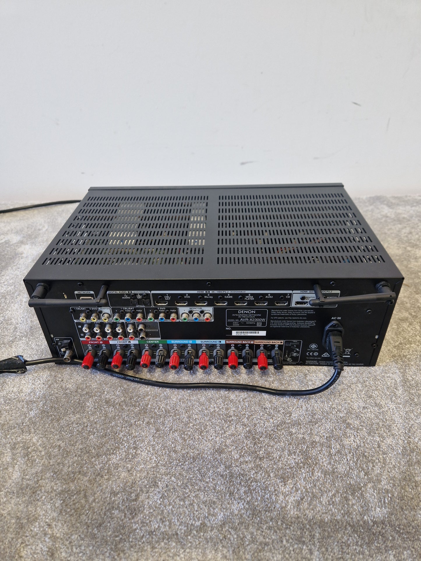 Denon AVR-X2300W AV Receiver – Dolby Atmos & 4K HDMI – Excellent