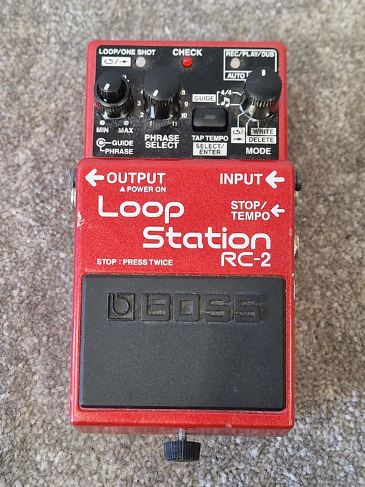 Boss RC-2 Loop Station – Compact Design & Phrase Memory – Very Good w/ Original Box