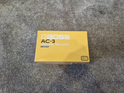 Boss AC-3 Acoustic Simulator – COSM Modeling & Built-In Reverb – Excellent w/ Original Box