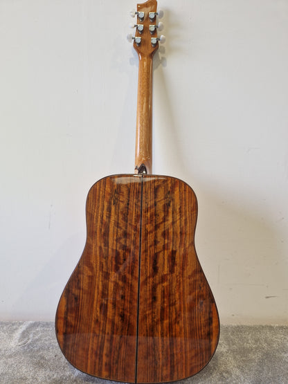 Ozark 3801 Dreadnought Acoustic Guitar – Solid Cedar Top & Koa Back – Very Good