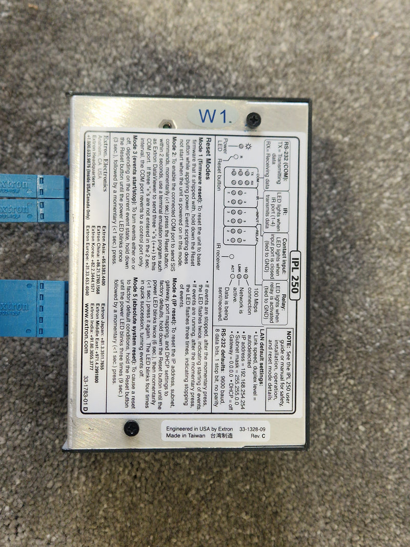 Extron IPL 250 IP Link – Ethernet Control Interface – Excellent - Image 2