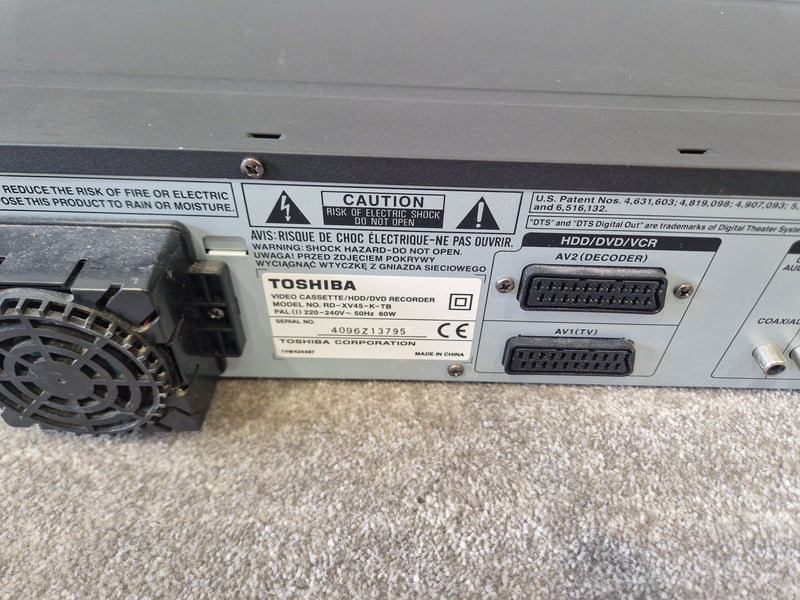 Toshiba RD-XV45 DVD/VHS/HDD Recorder – Remote & Manual – Very Good - Image 10