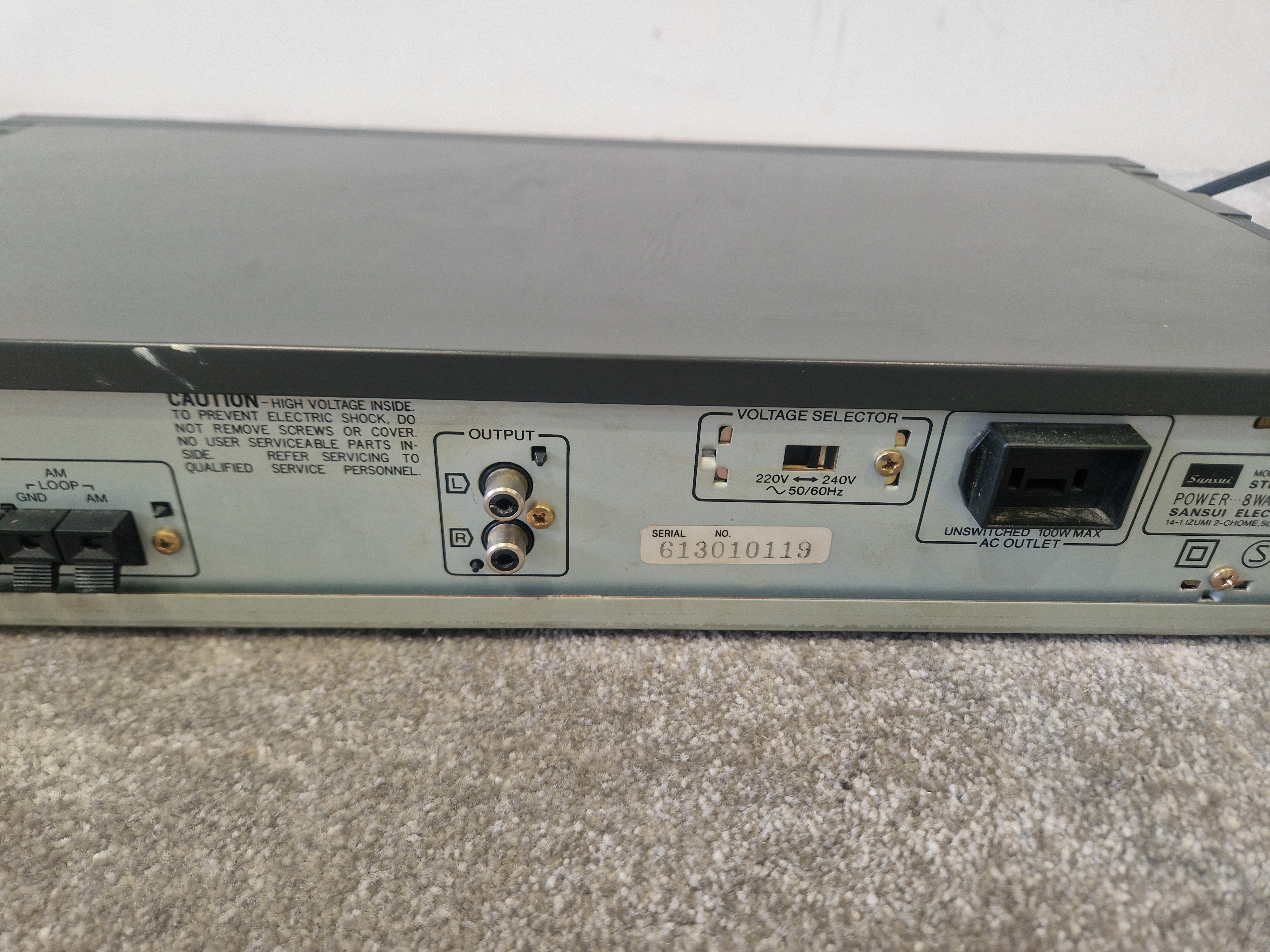 Sansui T-505L AM/FM Stereo Tuner – Analog Dial – UK Band Support