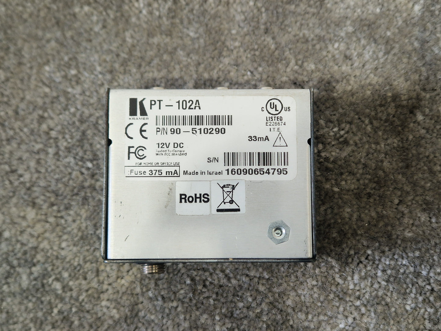 Kramer PT-102A Video Distribution Amplifier – Scratched Front – Good