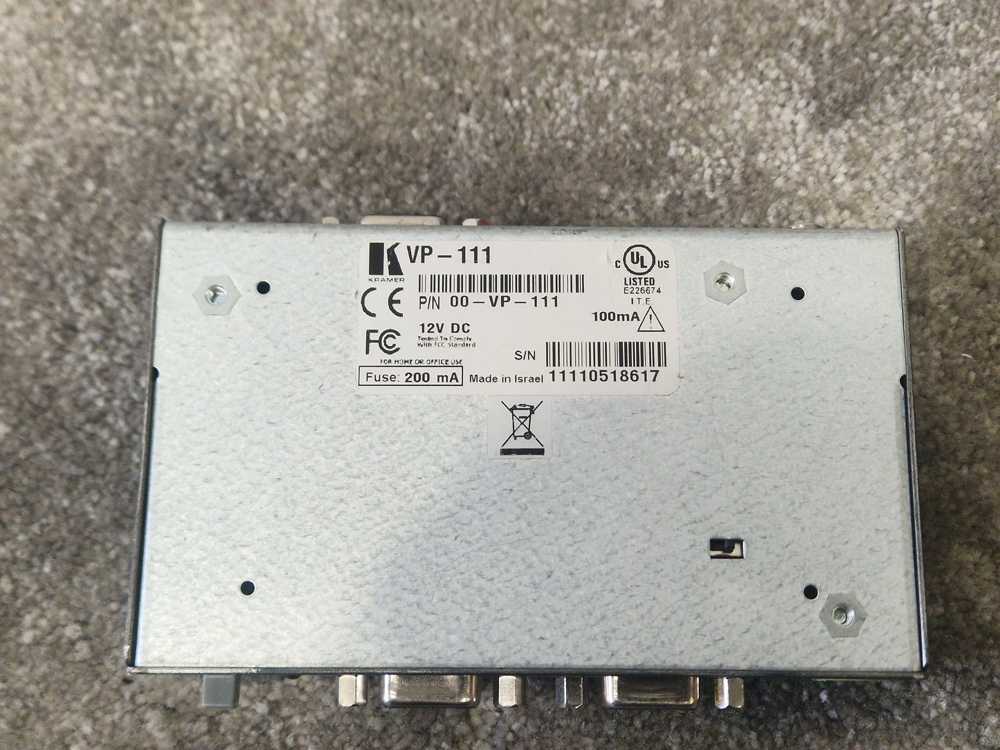 Kramer VP-111 High-Resolution Video Distribution Amp – Untested – Good