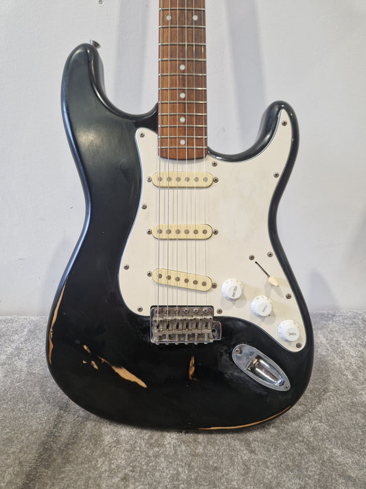 Fender Squier Korean Stratocaster 1987 Electric Guitar  – Naturally Distressed Finish - Good