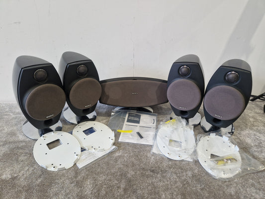 Sony SS-LA500ED And 4 Sony SS-LAC505ED Speaker Set – Aluminium Dome Tweeters- Very Good