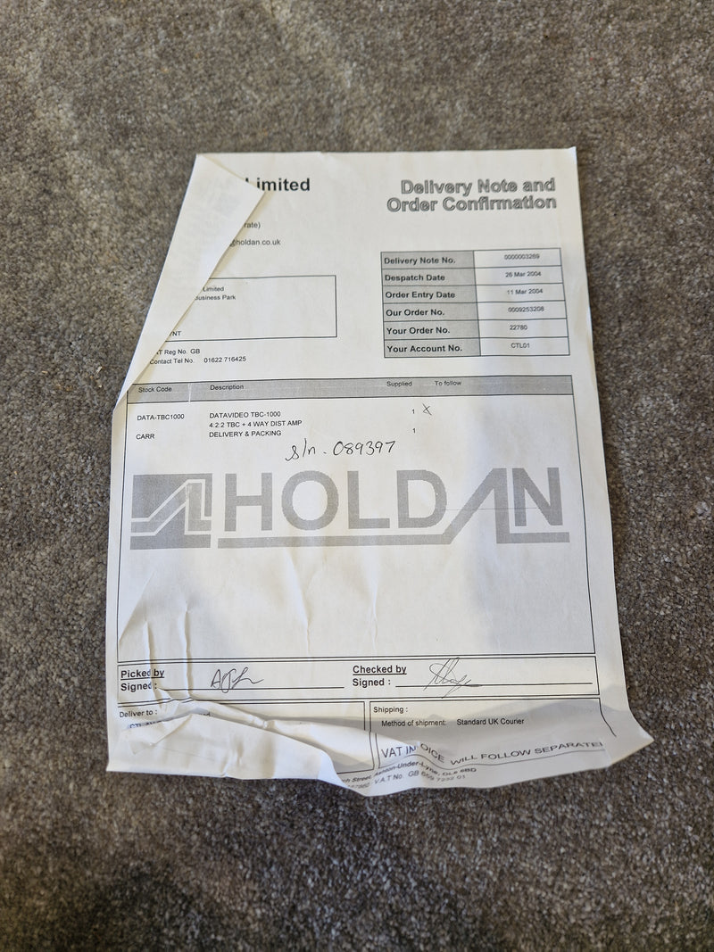 DataVideo TBC-1000 – Single Channel Time Base Corrector - Excellent w/ Original Box - Image 11