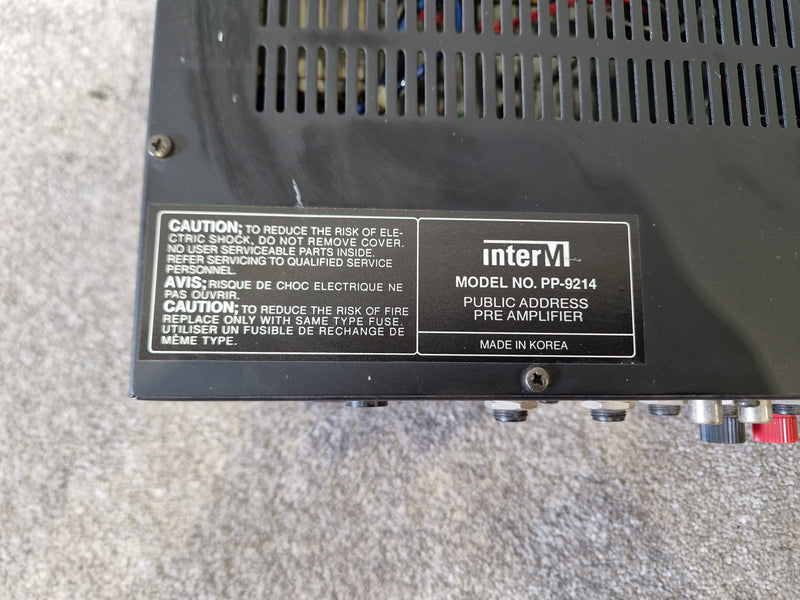 InterM PP-9214 Pre Amplifier – 8 Mic/Line Inputs - Very Good - Image 9
