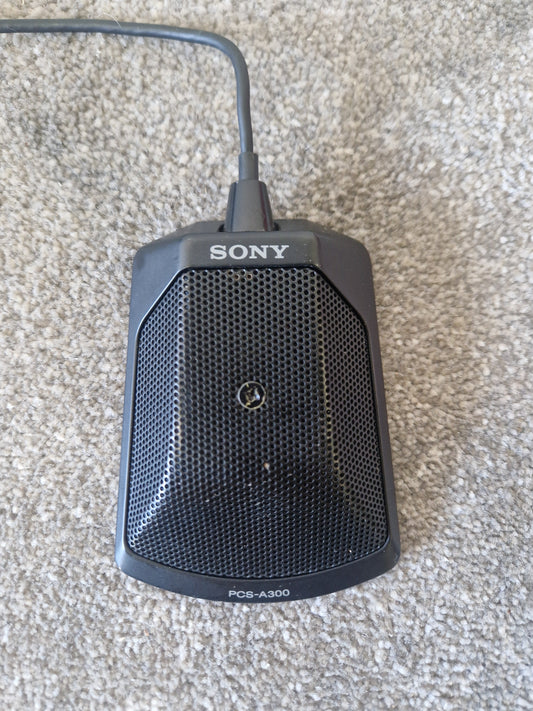 Sony PCS-A300 Microphone – Unidirectional Table Mic – Good Condition w/ Unbranded Case