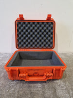 Peli 1450 Orange Protective Waterproof Case – Foam Insert – Good - Image 1