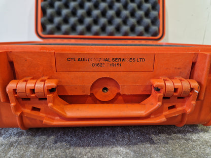 Peli 1450 Orange Protective Waterproof Case – Foam Insert – Good